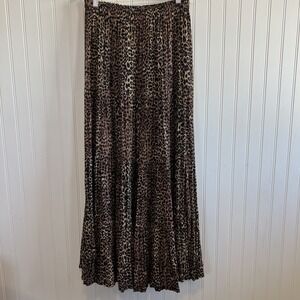 Arlene Prescott Designs Maxi Skirt Women One Size Santa Fe Tiered Leopard‎